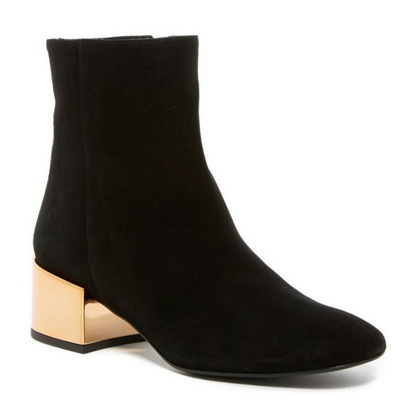 Ivy Kirzhner Shoes - $650 Ivy Kirzhner Ringo MIRRORED Metallic Block Heel Boot BLACK 41 11 (K15)